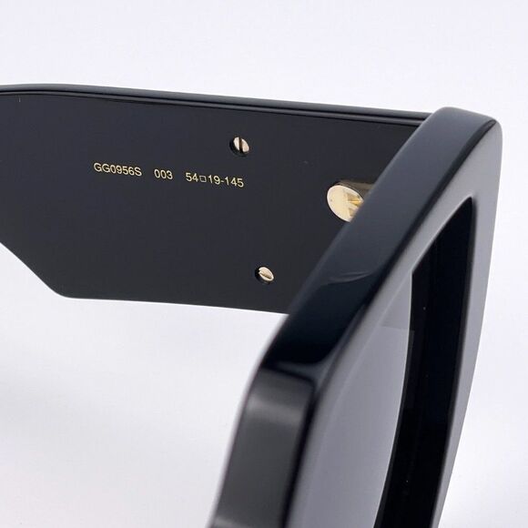 BRAND NEW Gucci GG0956S 003 Oversized Black Grey LOGO Women Sunglasses - Picture 10 of 11